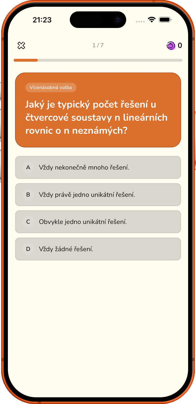 A+ předtím
Zkouškový den