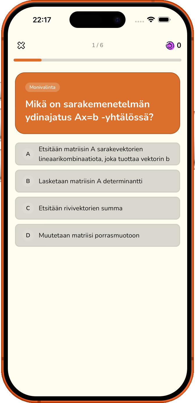 A+ ennen
Tenttipäivä