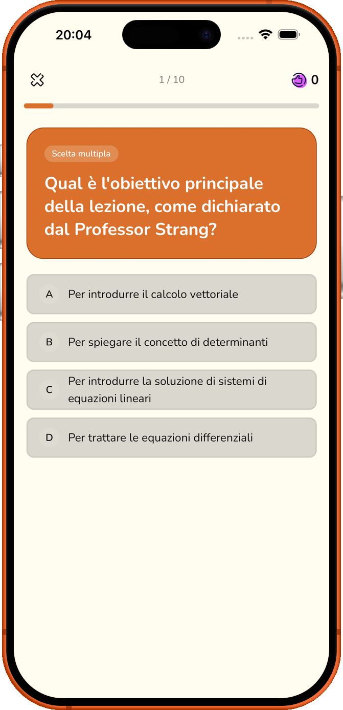 Scopri cosa sai.
Rafforza il resto.