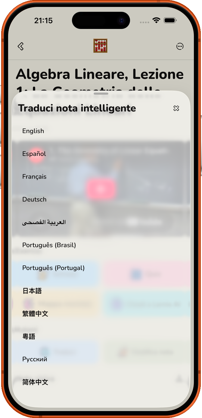 Impara senza
limiti di lingua.
