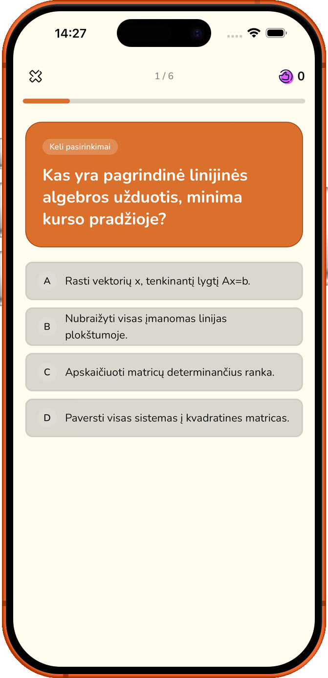 A+ Prieš
Egzamino diena