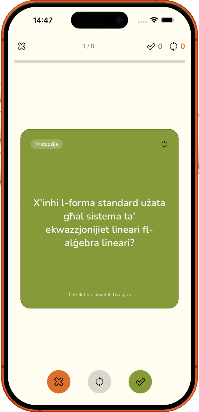 Ffrankati 5 Sigħat.
Irqad Kmieni.