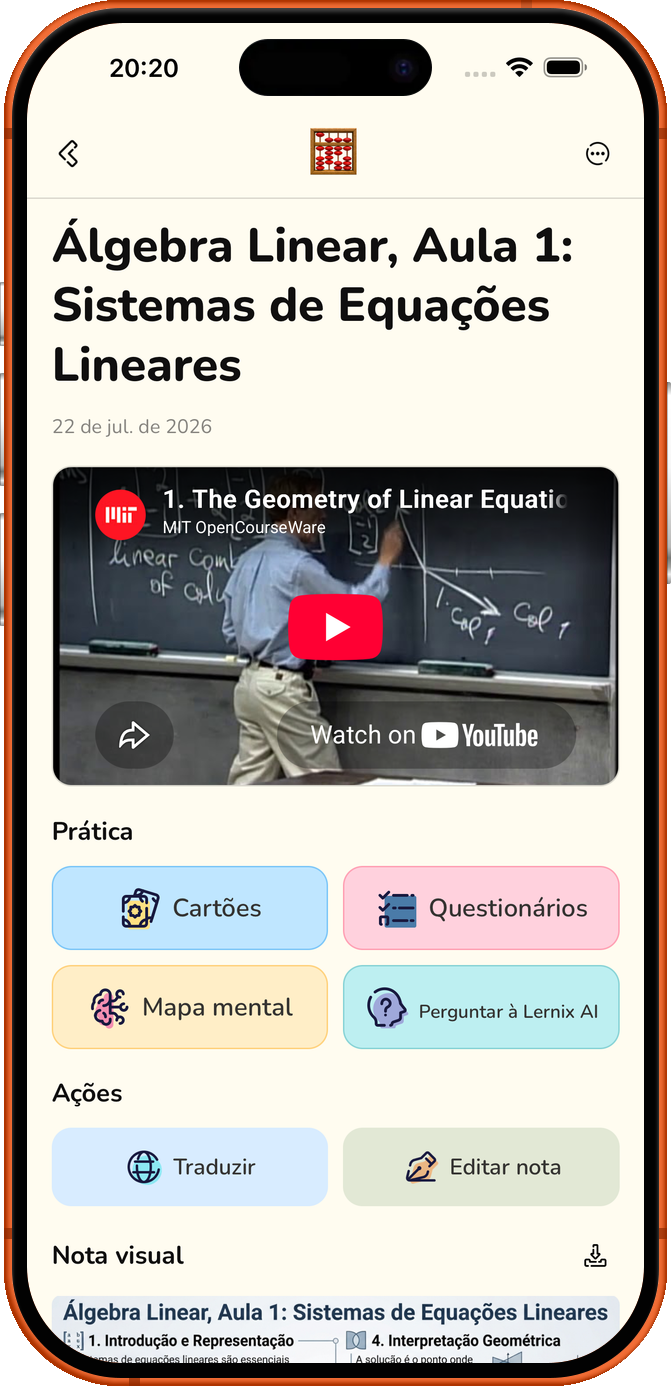 Veja o todo.
Domine a matéria.