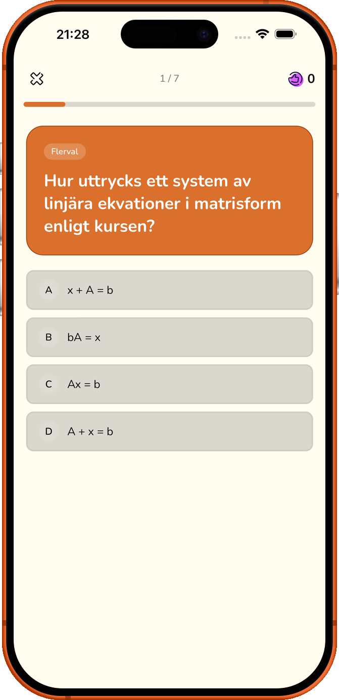 A+ Före
Tentamens dag